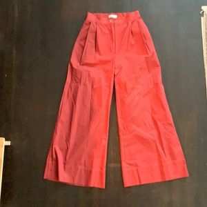 Super cute wide leg pants-rust colored